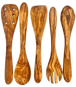 Olive Wood Kitchen Servers Set -5 pcs Olive Wood Kitchen Servers Set -5 pcs